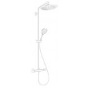 Showerpipe 280 1jetavec mitigeur thermostatique blanc mat