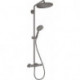 Showerpipe 280 1jetavec mitigeur thermostatique noir chromé brossé