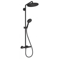 Showerpipe 280 1jet EcoSmart 9l/minavec mitigeur thermostatique noir mat
