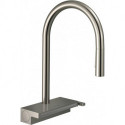 mitigeur de cuisine 170,avec douchette extractible 2 jets aspect acier inox