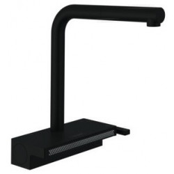 Mitigeur d'évier HG AQUNO Sel 2 DN 15 m bec extractible 2jet noir mat