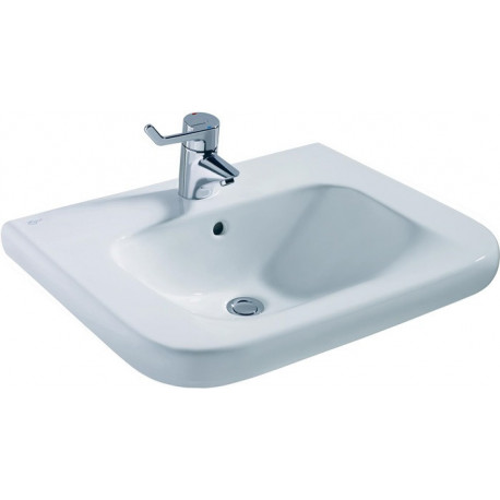 Lavabo CONTOUR 21 accessible en fauteuil roulant 600 x 555 x 175 mm blanc IDEAL STANDARD