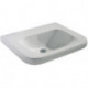 Lavabo CONTOUR 21 accessible en fauteuil roulant, 600 x 555 x 175 mm sans trou pour robinet et trop-plein blanc IDEAL STANDARD