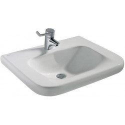 Lavabo CONTOUR 21 accessible en fauteuil roulant, 600 x 555 x 175 mm sans trop-plein blanc IDEAL STANDARD