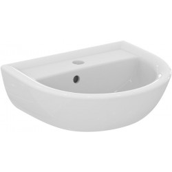 Lave-mains EUROVIT 1 trou pour robinet, avec trop-plein, 450 x 350 x 15 blanc IDEAL STANDARD