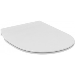 Abattant WC CONNECT avec couvercle, charnières en acier inoxydable Flat white IDEAL STANDARD