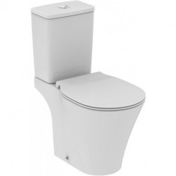 Combinaison WC au sol à fond creux CONNECT AIR AquaBlade 365 x 665 x 780 mm, sortie extérieure horizontale blanche IDEAL STANDARD
