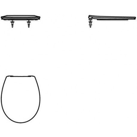 Abattant WC REVO avec couvercle, charnières en acier inoxydable blanc avec fermeture amortie IDEAL STANDARD