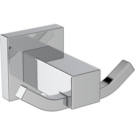 Crochet porte-serviettes IOM SQUARE double chrome IDEAL STANDARD