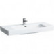 Vasque à poser LAUFEN PRO S 1050 x 460 mm avec trop-plein, 3 trous de robinetterie design blanc LCC LAUFEN