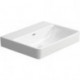 Lavabo LAUFEN PRO S 600 x 465 mm avec trop-plein, sans trou pour robinetterie blanc LCC LAUFEN