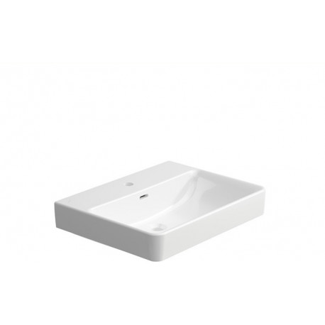 LAUFEN PRO S lavabo design spécial, sans trop-plein, 1 robinet 600 x 465 mm blanc LAUFEN