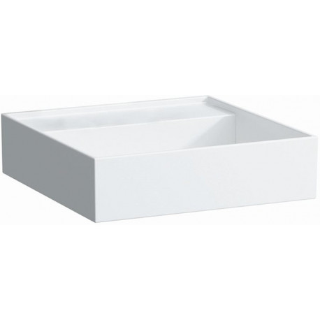 Lave-mains KARTELL 460 x 460 mm sans trop-plein, sans trou pour robinet blanc LCC LAUFEN