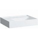 Lavabo KARTELL 600 x 460 mm, étagère à gauche sans trop-plein, sans trou pour robinet blanc LCC LAUFEN
