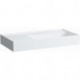 Lavabo KARTELL 900 x 460 mm, étagère à gauche sans trop-plein, sans trou pour robinet blanc LCC LAUFEN