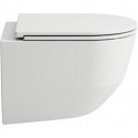 WC suspendu LAUFEN, sans bride, à fond creux, compact blanc LAUFEN