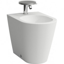 Bidet sur pied KARTELL 1 version trou robinet, blanc mat LAUFEN