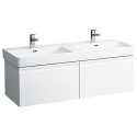 Meuble sous-vasque LAUFEN PRO S 1260 x 450 x 390 mm 2 tiroirs et 2 tiroirs intérieurs graphite LAUFEN