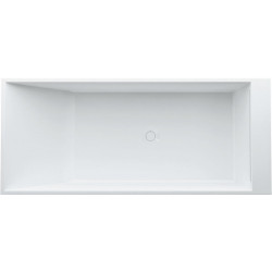 Baignoire KARTELL 1700 x 750 mm avec éclairage LED dans le trop-plein blanc LAUFEN