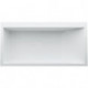 Baignoire à encastrer KARTELL 1700 x 860 mm, angle à gauche avec éclairage LED dans le trop-plein blanc LAUFEN