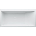 Baignoire à encastrer KARTELL 1700 x 860 mm, angle à gauche avec éclairage LED dans le trop-plein blanc LAUFEN