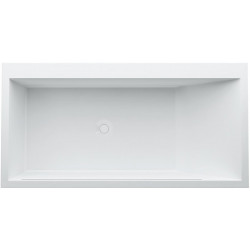 Baignoire KARTELL 1700 x 860 mm, coin gauche avec éclairage LED dans le trop-plein blanc LAUFEN