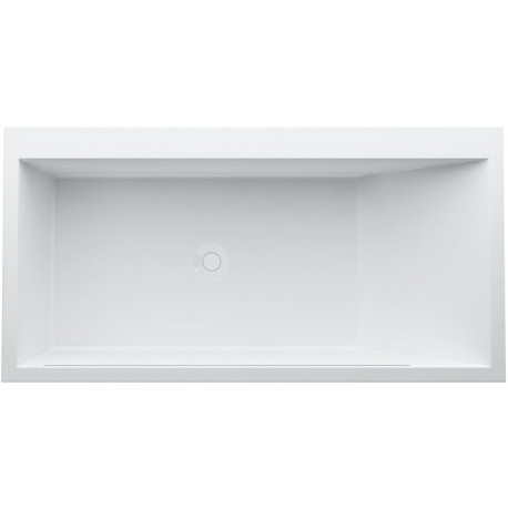 Baignoire KARTELL 1700 x 860 mm, coin gauche avec éclairage LED dans le trop-plein blanc LAUFEN