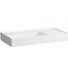 Lavabo KARTELL 900 x 460 mm, étagère à droite sans trop-plein, sans trou pour robinet blanc LAUFEN
