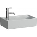 Lave-mains KARTELL 460 x 280 mm, plage de robinetterie à gauche sans trop-plein, sans trou pour robinetterie gris LAUFEN