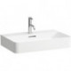 Lavabo VAL 650 x 420 mm avec trop-plein, version 1 trou robinet blanc LCC LAUFEN