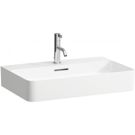 Lavabo VAL 650 x 420 mm avec trop-plein, version 1 trou robinet blanc LCC LAUFEN