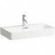 Lavabo VAL 750 x 420 mm avec trop-plein, version 1 trou robinet blanc LCC LAUFEN