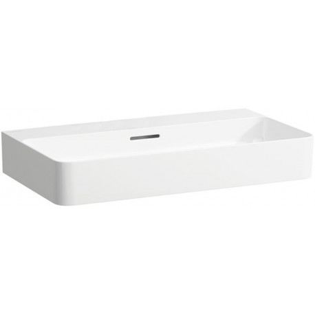 Vasque à poser VAL 750 x 420 mm avec trop-plein, sans trou pour robinetterie blanc LAUFEN