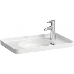 Lavabo à encastrer VAL par le haut avec trop-plein, 3 trous de robinetterie design blanc LAUFEN