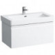 Meuble sous-vasque LAUFEN PRO S 810 x 390 x 450 mm 1 tiroir et tiroir intérieur graphite LAUFEN