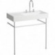 Cadre porte-serviettes KARTELL pour lavabo 900 mm chromé LAUFEN