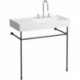 Cadre porte-serviettes KARTELL pour lavabo 900 mm noir mat LAUFEN