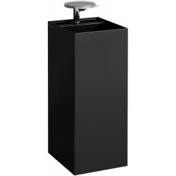 Lavabo KARTELL 375 x 435 x 900 mm, sur pied sans trop-plein, 2 trous pour robinetterie en noir LAUFEN