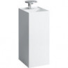 Lavabo KARTELL 375 x 435 x 900 mm, sur pied sans trop-plein, 2 trous pour robinetterie, blanc LCC LAUFEN