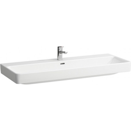 Lavabo LAUFEN PRO S 1200 x 460 mm avec trop-plein, 1 trou robinetterie à droite et 1 LAUFEN blanc