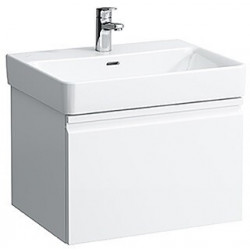 Meuble sous-vasque LAUFEN PRO S 570 x 390 x 450 mm 1 tiroir et tiroir intérieur LAUFEN blanc brillant