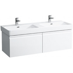 Meuble sous-vasque LAUFEN PRO S 1260 x 450 x 390 mm 2 tiroirs blanc brillant LAUFEN