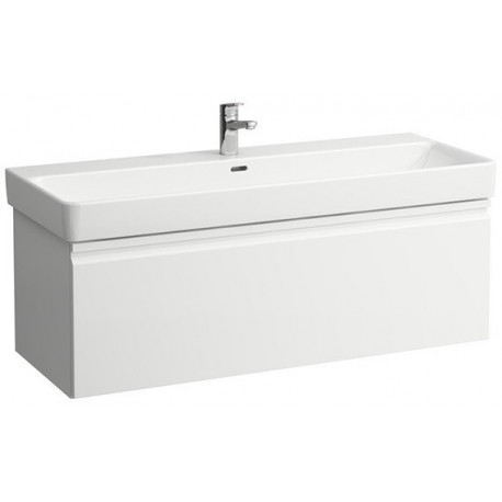 Meuble sous-vasque LAUFEN PRO S 1160 x 395 x 450 mm 1 tiroir blanc brillant LAUFEN