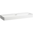 Lavabo VAL 1200 x 420 mm avec trop-plein, sans trou de robinetterie blanc LAUFEN