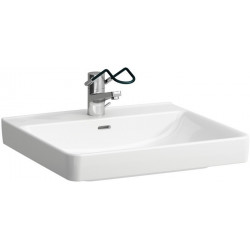 Lavabo PRO LIBERTY 600 x 550 mm, sans obstacle sans trou pour robinet, avec trop-plein blanc LAUFEN