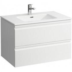Lavabo LAUFEN PRO S avec meuble sous-vasque, 800 x 500 mm 2 tiroirs LAUFEN blanc brillant