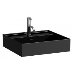 Lavabo KARTELL 500 x 460 mm, encastrable sous avec trop-plein, 1 trou robinetterie noir LAUFEN