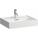 Lavabo KARTELL 600 x 460 mm, encastrable sous avec trop-plein, 1 trou pour robinet finition blanc mat LAUFEN