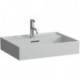 Lavabo KARTELL 600 x 460 mm, encastrable sous avec trop-plein, 1 trou robinet gris LAUFEN