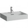 Lavabo KARTELL 600 x 460 mm, encastrable sous avec trop-plein, 1 trou robinet gris LAUFEN